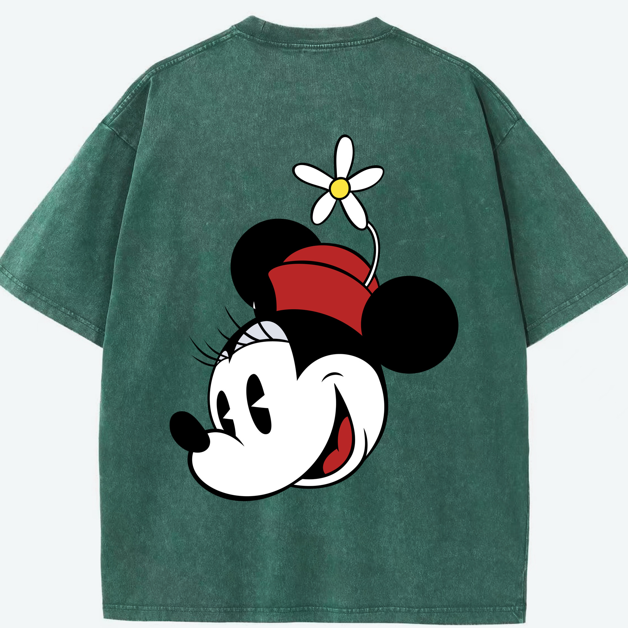（画像用） ミッキーマウス Mickey Mouse 綿100% ヴィンテージ風 半袖Tシャツ（背面プリント）